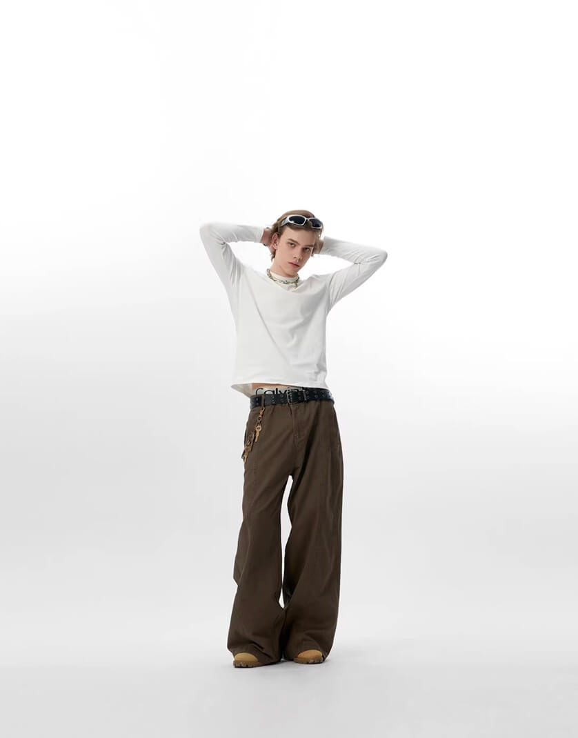 JHYQ 3D Cut Vintage Washed Work Pants | Face 3 Face