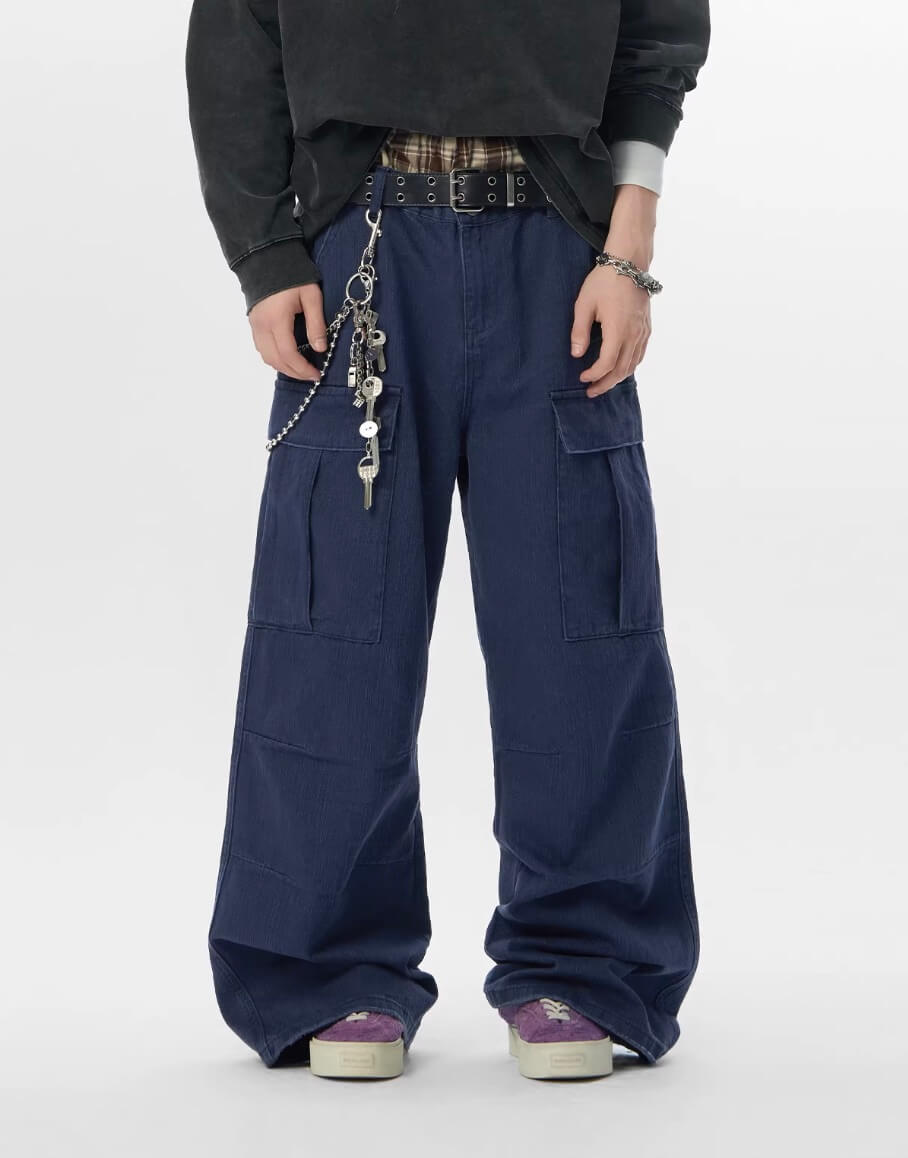 JHYQ Distressed Bamboo Cotton Cargo Work Pants | Face 3 Face