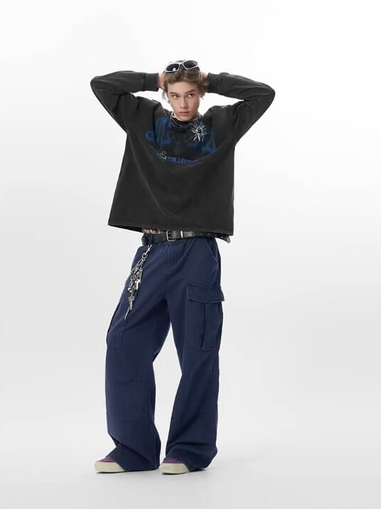 JHYQ Distressed Bamboo Cotton Cargo Work Pants | Face 3 Face