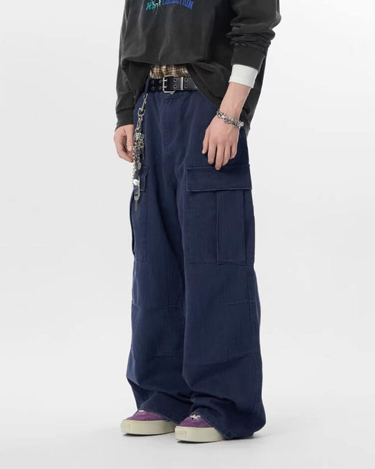 JHYQ Distressed Bamboo Cotton Cargo Work Pants | Face 3 Face