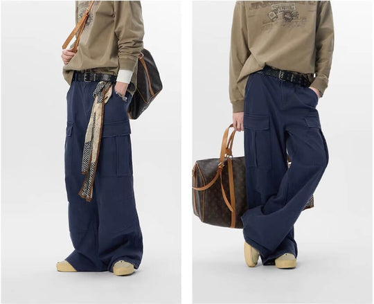 JHYQ Distressed Bamboo Cotton Cargo Work Pants | Face 3 Face