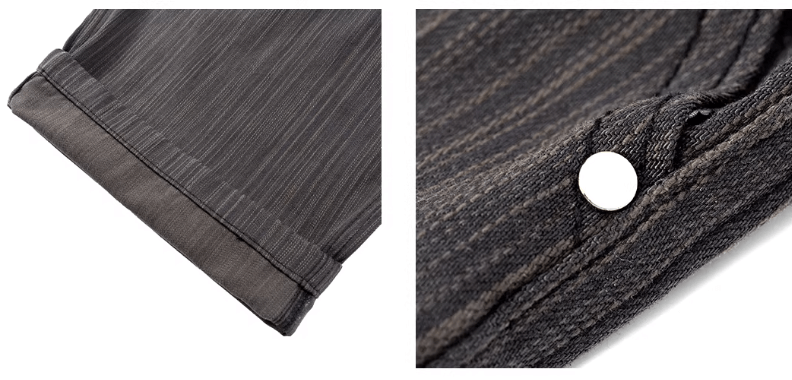 JHYQ Pinstripe Pleated Baggy Jeans | Face 3 Face