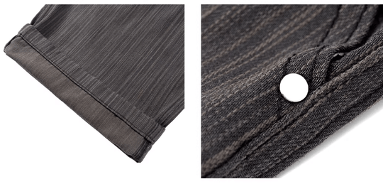 JHYQ Pinstripe Pleated Baggy Jeans | Face 3 Face