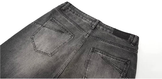 JHYQ Black Washed Lightning Burst Fade Jeans | Face 3 Face