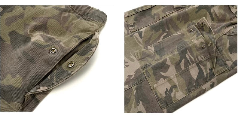 JHYQ Camouflage Drawstring Baggy Cargo Pants | Face 3 Face