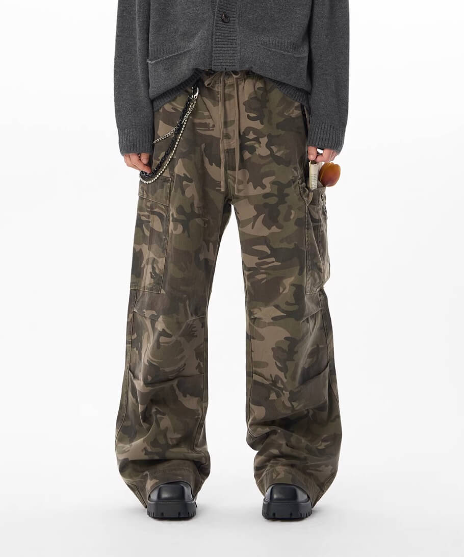 JHYQ Camouflage Drawstring Baggy Cargo Pants | Face 3 Face