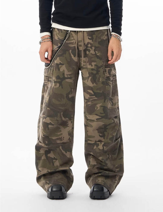 JHYQ Camouflage Drawstring Baggy Cargo Pants | Face 3 Face