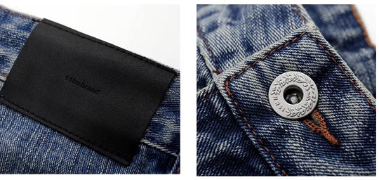 JHYQ Vintage Washed Patchwork Baggy Jeans | Face 3 Face