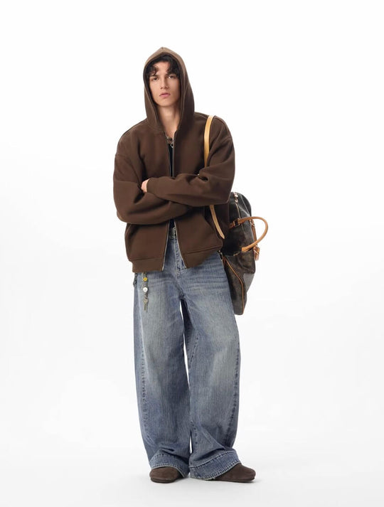 JHYQ Vintage Washed Patchwork Baggy Jeans | Face 3 Face