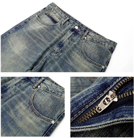 JHYQ Vintage Washed Machete Baggy Jeans | Face 3 Face