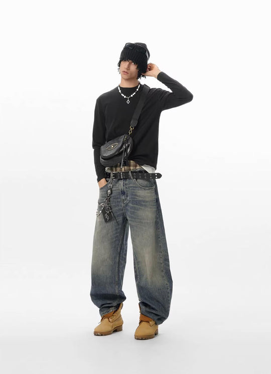JHYQ Vintage Washed Machete Baggy Jeans | Face 3 Face