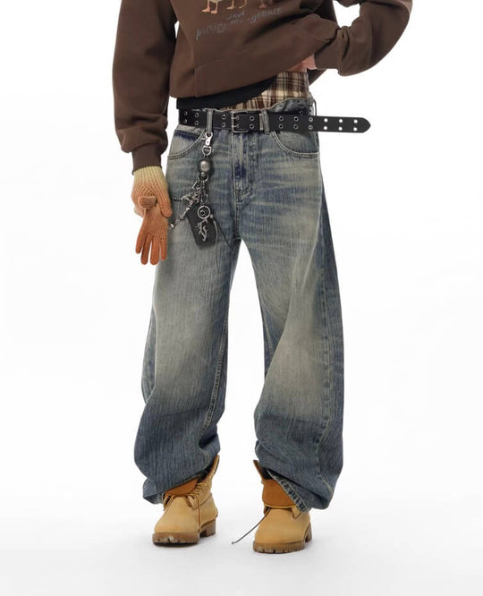 JHYQ Vintage Washed Machete Baggy Jeans | Face 3 Face
