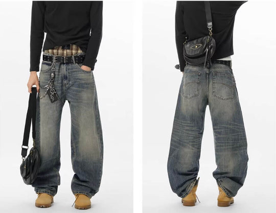 JHYQ Vintage Washed Machete Baggy Jeans | Face 3 Face