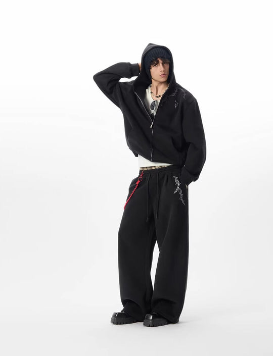 JHYQ Thorn Embroidered Sweatpants | Face 3 Face