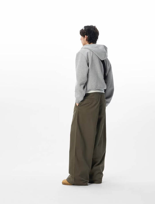 JHYQ Belted Waist Pleated Baggy Pants | Face 3 Face