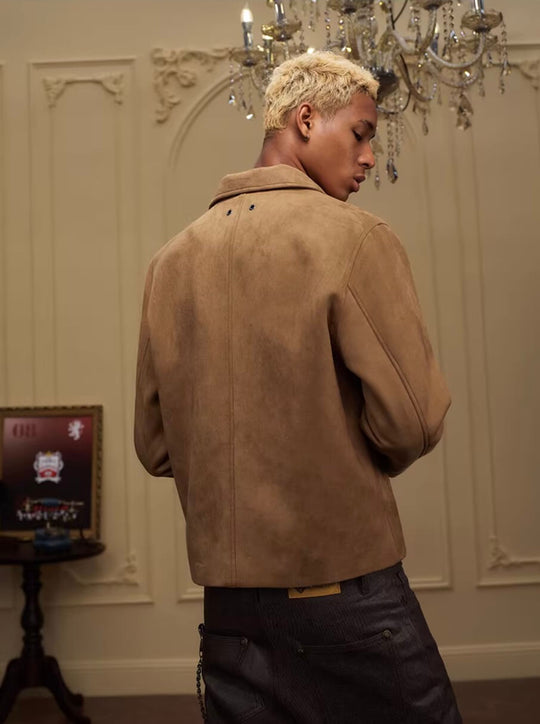 YADcrew Peace Dove Patch Suede Jacket | Face 3 Face