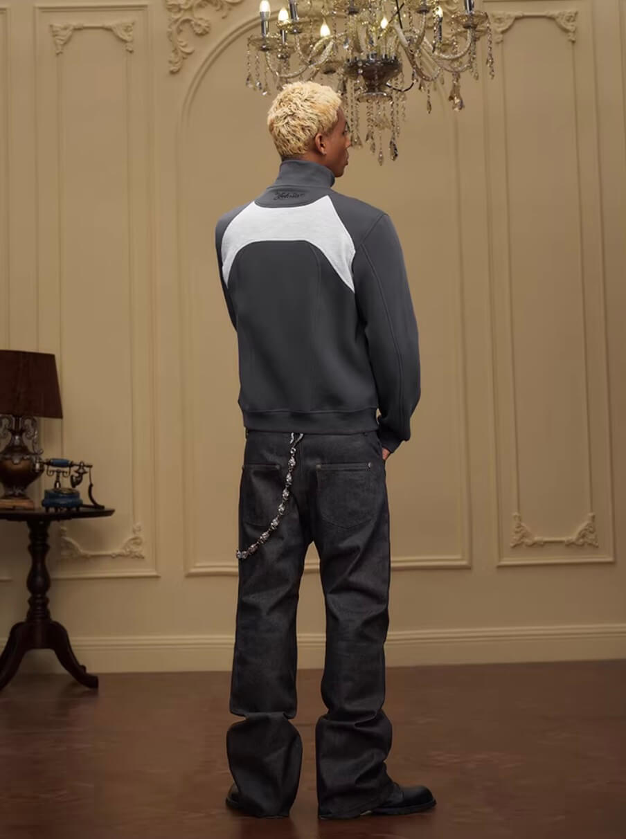 YADcrew Color Block Deconstructed Track Jacket | Face 3 Face