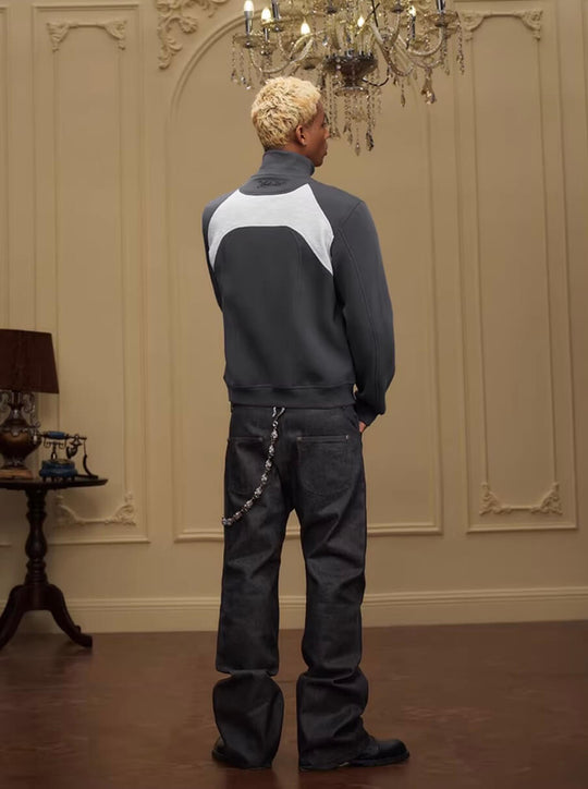 YADcrew Color Block Deconstructed Track Jacket | Face 3 Face