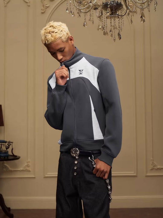 YADcrew Color Block Deconstructed Track Jacket | Face 3 Face