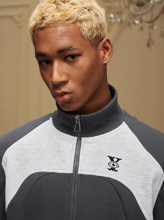 YADcrew Color Block Deconstructed Track Jacket | Face 3 Face