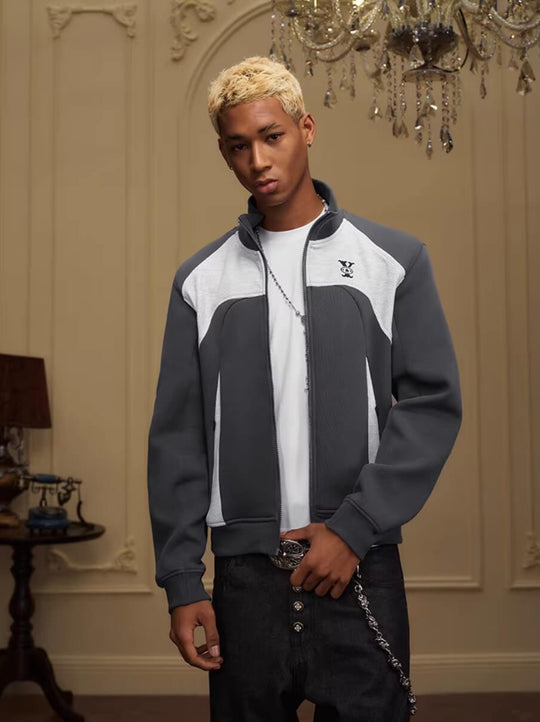 YADcrew Color Block Deconstructed Track Jacket | Face 3 Face