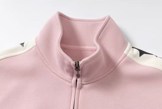 YADcrew Glitter Star Sleeve Stripe Track Jacket | Face 3 Face