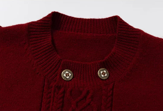 YADcrew Double Breasted Metal Button Cable Knit Cardigan | Face 3 Face