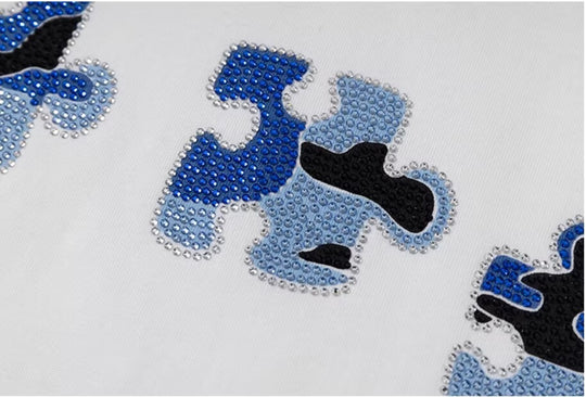 YADcrew Camo Rhinestone Puzzle Tee | Face 3 Face