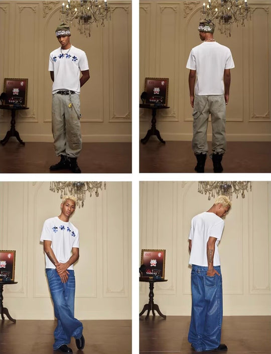 YADcrew Camo Rhinestone Puzzle Tee | Face 3 Face