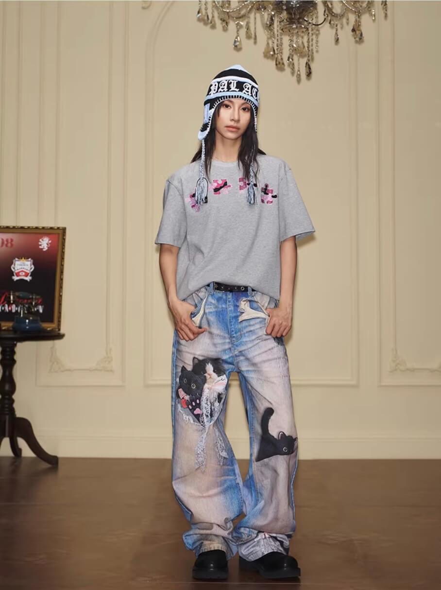 YADcrew Camo Rhinestone Puzzle Tee | Face 3 Face