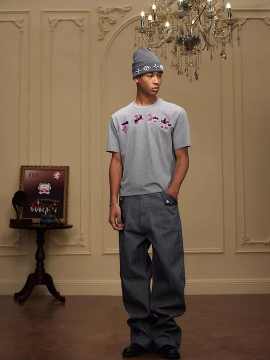 YADcrew Camo Rhinestone Puzzle Tee | Face 3 Face