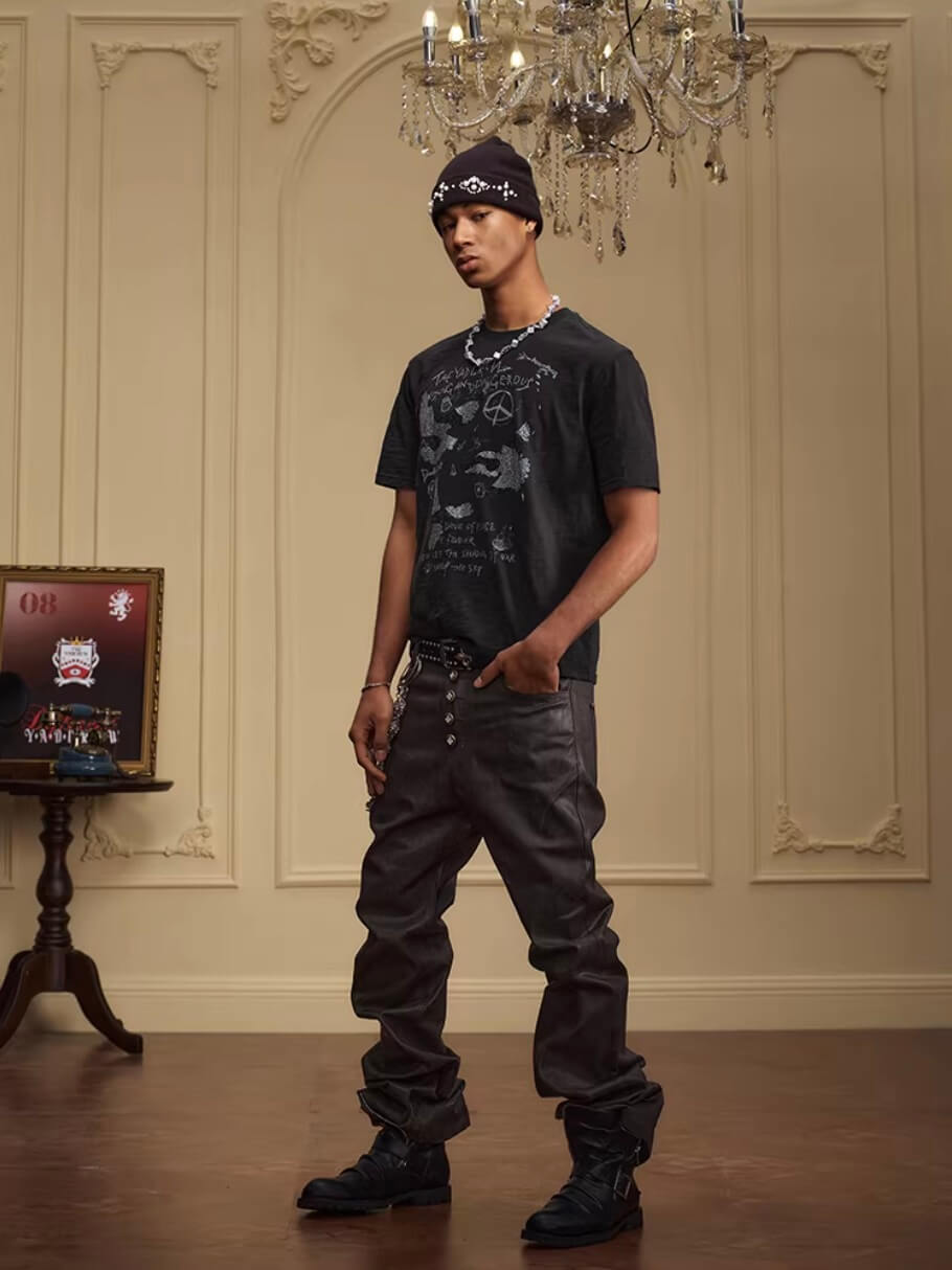 YADcrew Vintage Rhinestone Camo Dove Tee | Face 3 Face