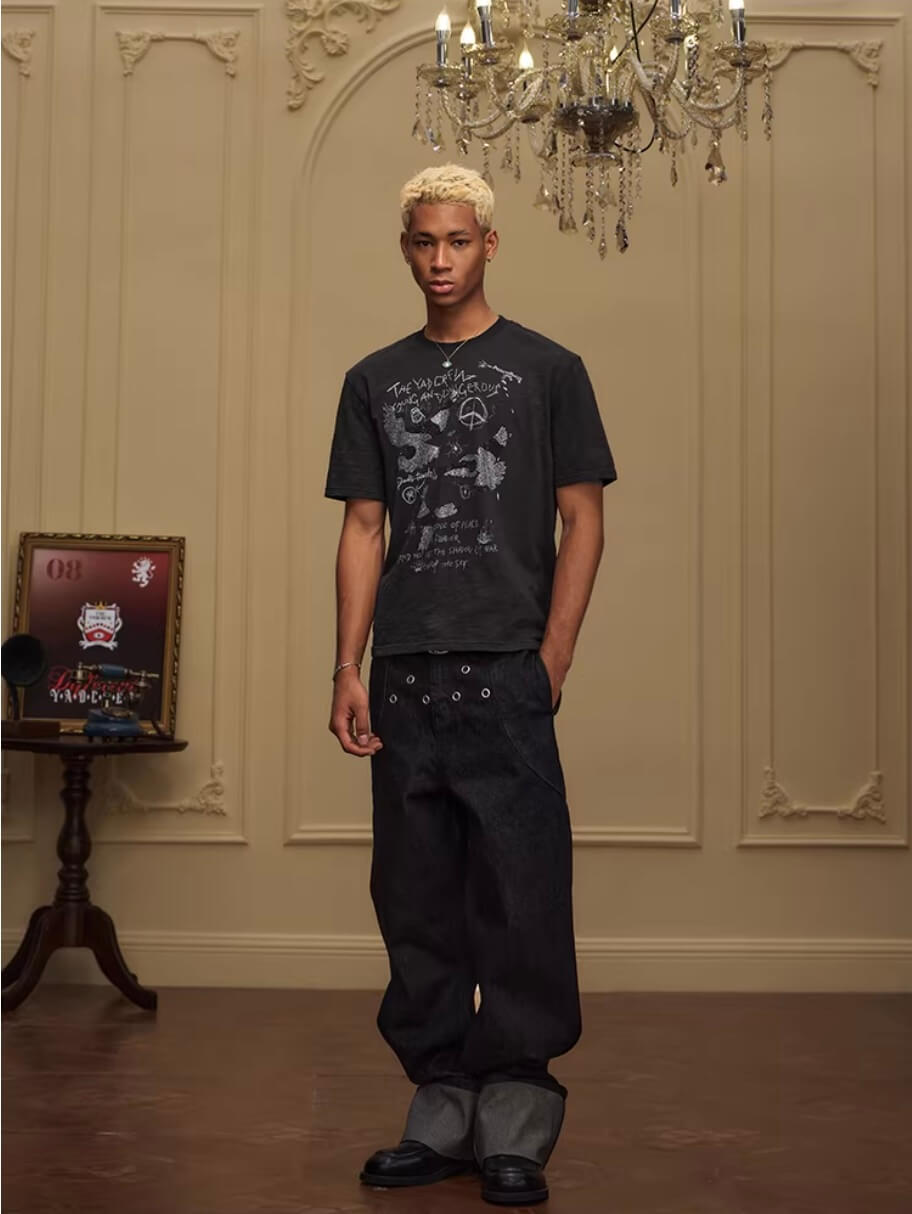 YADcrew Vintage Rhinestone Camo Dove Tee | Face 3 Face