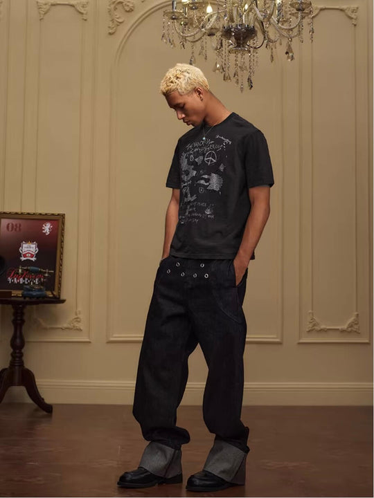 YADcrew Vintage Rhinestone Camo Dove Tee | Face 3 Face