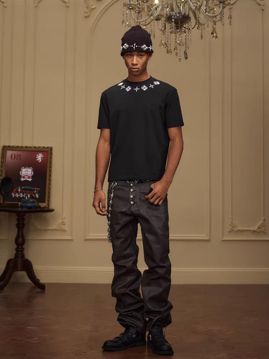 YADcrew Four Leaf Clover Pearl Neckline Tee | Face 3 Face