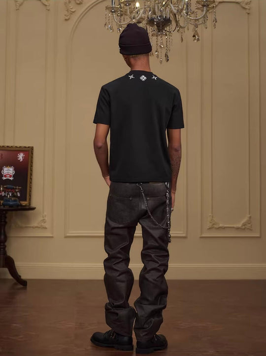 YADcrew Four Leaf Clover Pearl Neckline Tee | Face 3 Face