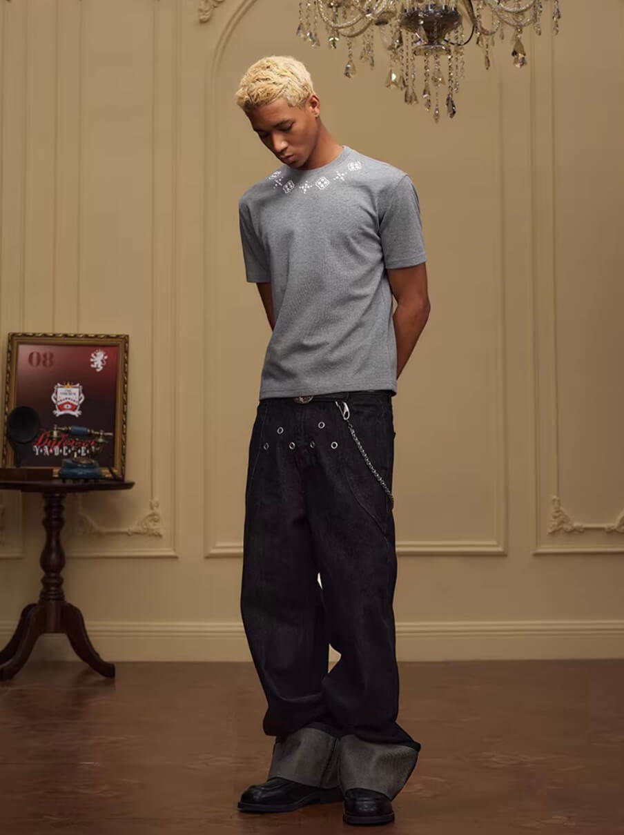 YADcrew Four Leaf Clover Pearl Neckline Tee | Face 3 Face