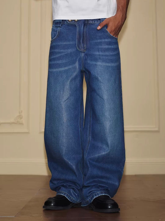 YADcrew PU Jelly Finish Washed Flared Denim Jeans | Face 3 Face