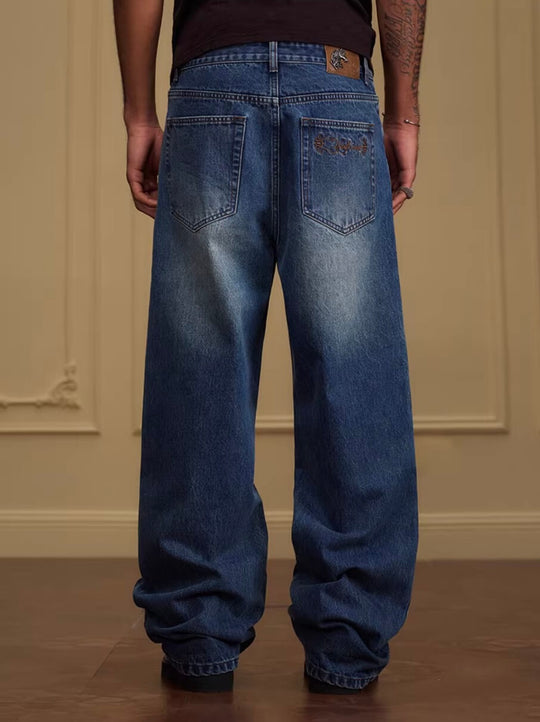 YADcrew Vintage Whiskered Washed Flared Jeans | Face 3 Face