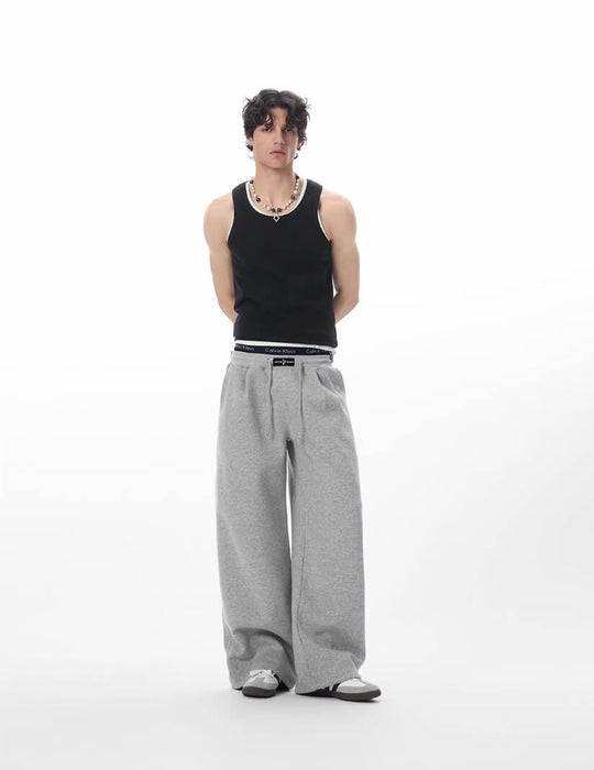 JHYQ Logo Patch Baggy Sweatpants | Face 3 Face