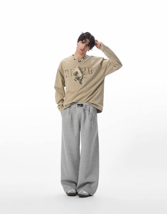 JHYQ Logo Patch Baggy Sweatpants | Face 3 Face