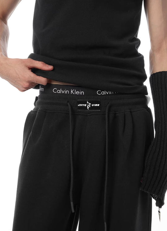 JHYQ Logo Patch Baggy Sweatpants | Face 3 Face