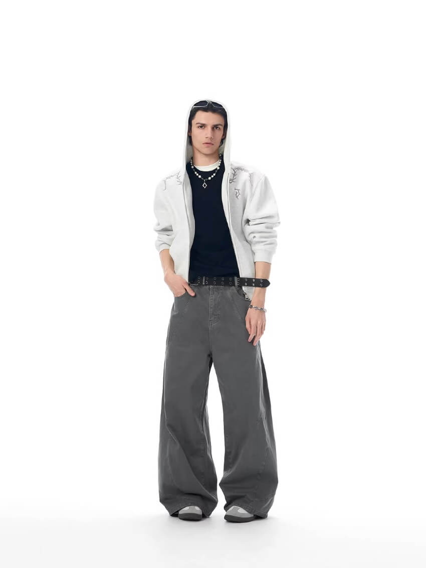 JHYQ Curved 3D Stitch Baggy Machete Pants | Face 3 Face