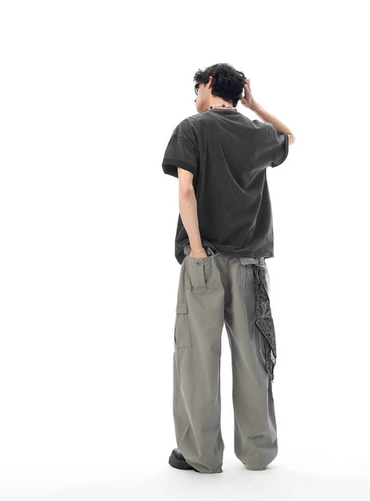 JHYQ 3D Cut Multi Flap Pocket Baggy Cargo Pants | Face 3 Face
