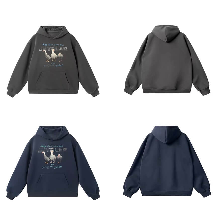 JHYQ Vintage Lucky Duck Print Hoodie | Face 3 Face