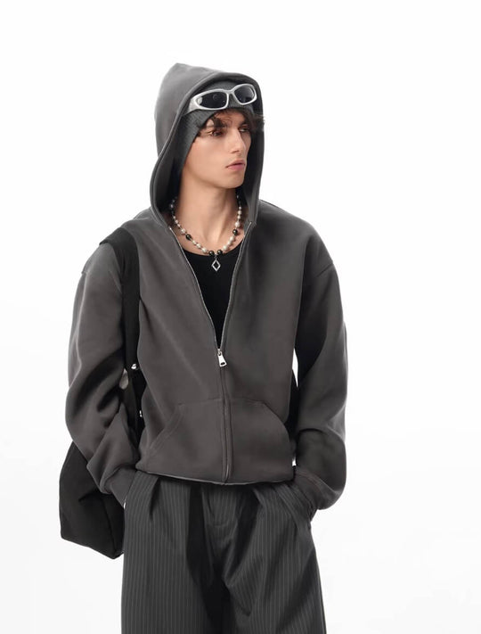 JHYQ Heavyweight Essential Double Zipper Hoodie | Face 3 Face