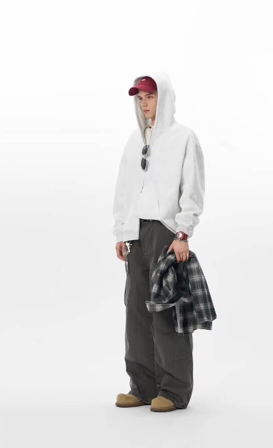 JHYQ Heavyweight Essential Double Zipper Hoodie | Face 3 Face