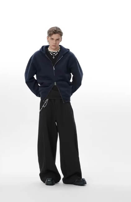 JHYQ Heavyweight Essential Double Zipper Hoodie | Face 3 Face