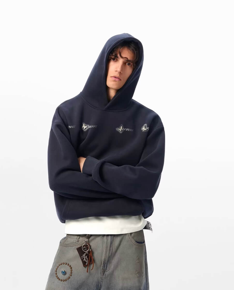 JHYQ Metal Butterfly Detail Hoodie | Face 3 Face