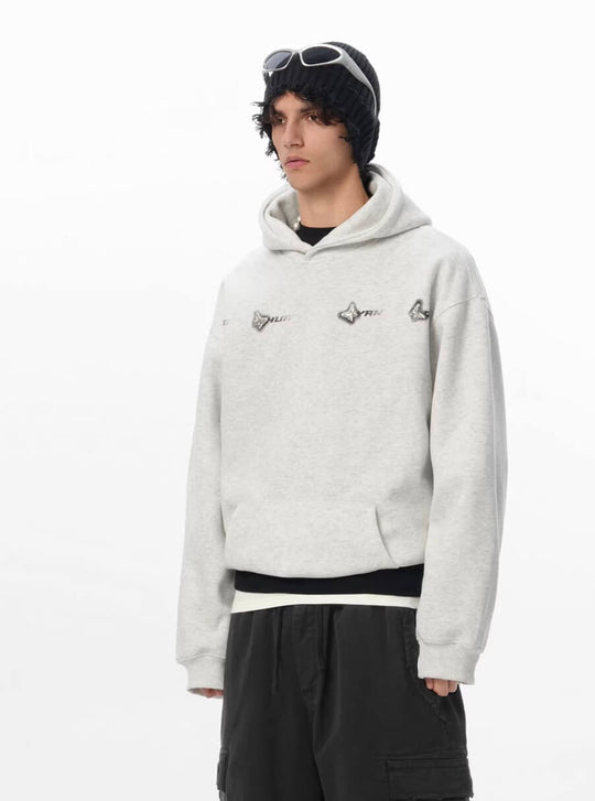 JHYQ Metal Butterfly Detail Hoodie | Face 3 Face